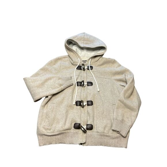 Old Navy Girls Hooded fleece lined Jacket zip toggle buttons size X-Large - Picture 1 of 5